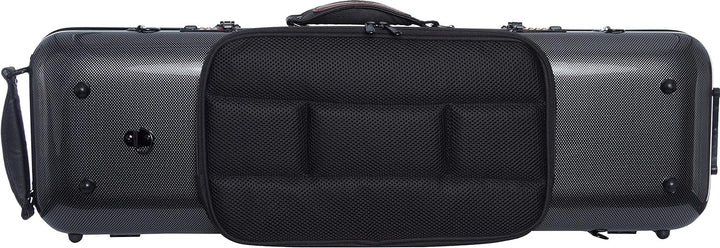 Geigenkoffer Glasfaser Safe Oblong 4/4 carbon looking - cream M-Case + Music bag