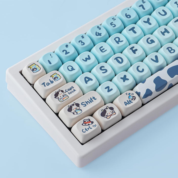 JOMKIZ 142 Keys Keycaps,MOA Profile Keycaps Dye Sublimation Customized ANSI Layout Keycaps Set Compa
