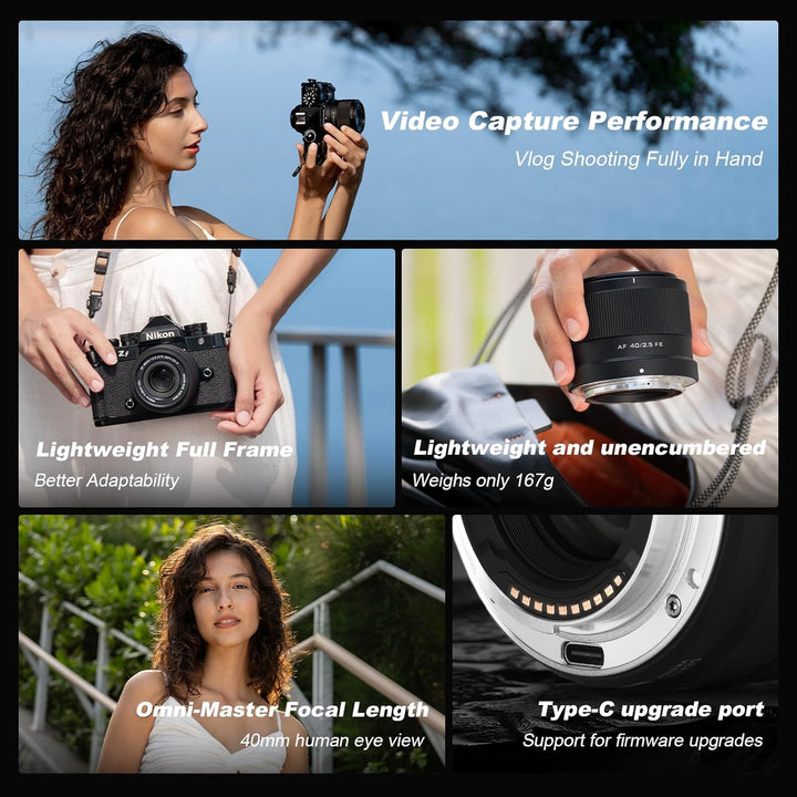 VILTROX 40mm F2.5 STM Full-Frame Autofokus Objektive für Sony E Mount Kamera Objektive Standard Came