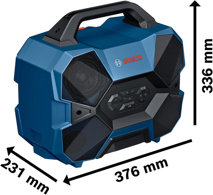 Bosch Professional 18V/12V System Akku-Bluetooth-Lautsprecher GPB 18V-6 C (Bluetooth, USB, Multi-Spe