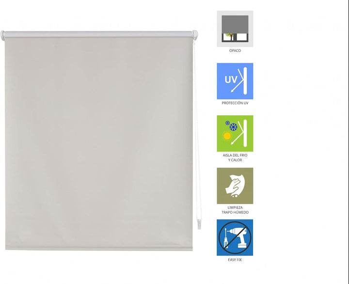 PUR LINE EASYFIX Verdunkelungsrollo, Grösse Breite x Höhe 37 x 180 cm, Stoffgrösse 33 x 175 cm, blic