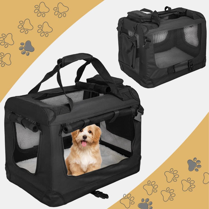 Faltbare Hundebox Transporttasche Transportbox Auto für Katze Hunde Grosse Kleine Box Bag Bed Decke