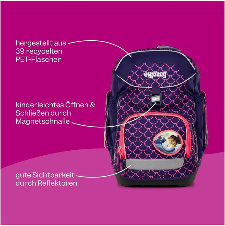 ergobag Schulranzen-Set Pack Set Bundle SternguckBär - Lila Sternguckbär - Lila Einheitsgrösse, Ster