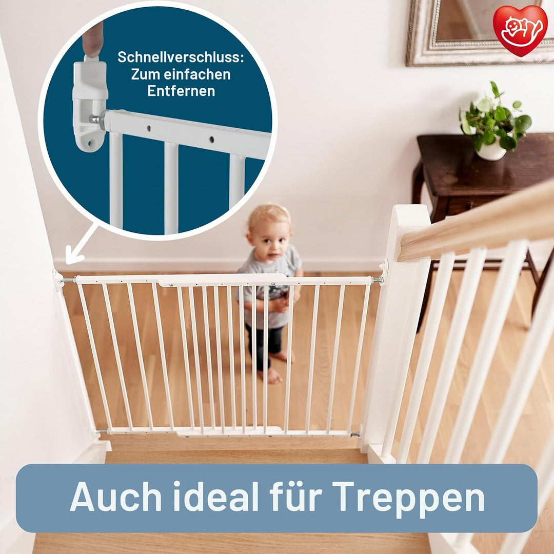 BabyDan Multidan ausziehbar Metall Sicherheit Tor (weiss), Weiss