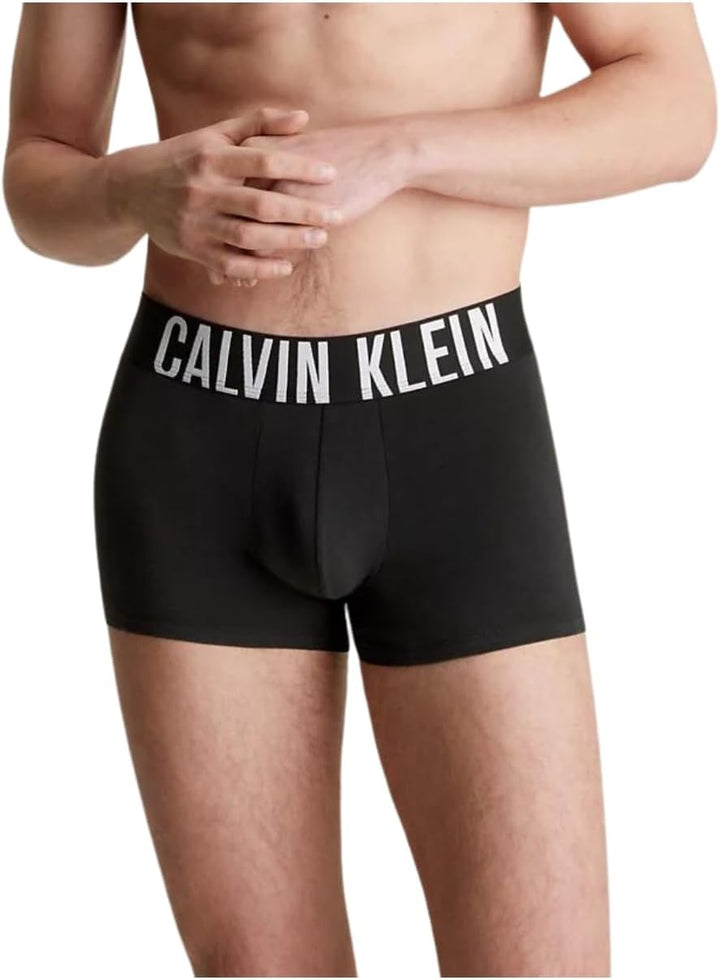 Calvin Klein Baumwolle Stretch 3 Pack Boxer Short, Schwarz Mit Blau/erdbeerfeld/schwarz S Schwarz, G