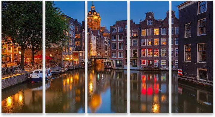 islandburner Bild auf Leinwand Nachtansicht Der Nicolaaskerk In Amsterdam Bilder Wandbilder Poster L