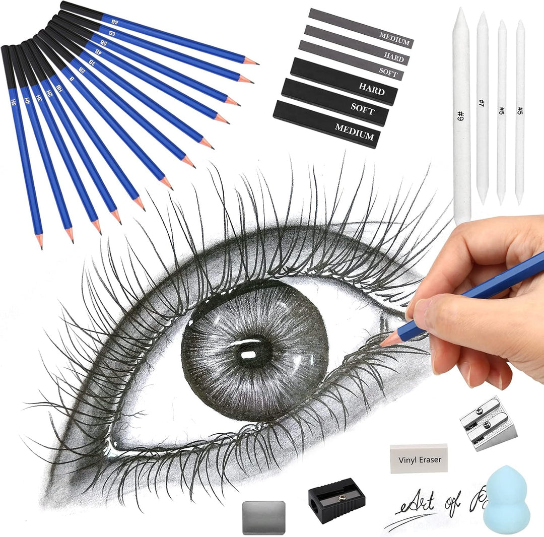 36Stück Skizzierstifte Set,Sketching Pencil Zeichenset Bleistifte Skizzieren Zeichenstifte Profi Art