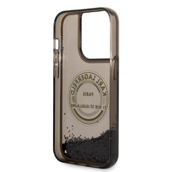 KARL LAGERFELD KLHCP14LLCRSGRK Hülle für iPhone 14 Pro 6,1" Schwarz hardcase Liq
