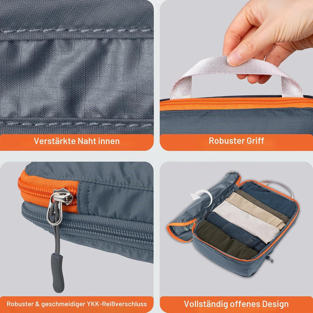 Cipway Kompression Koffer Organizer Set für Rucksack ，Ultraleichte Packtaschen Compression Packing C