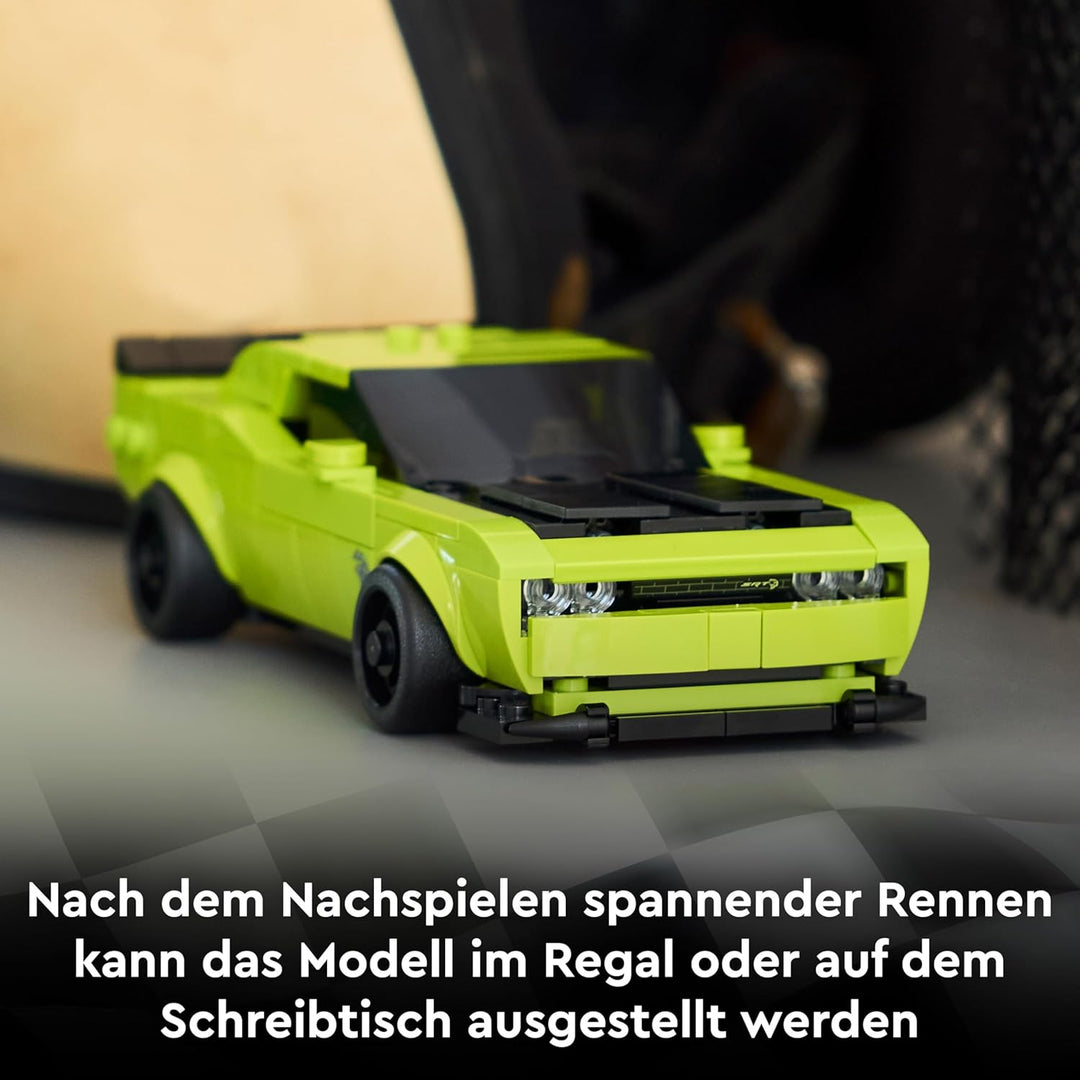 LEGO Speed Champions Dodge Challenger SRT Hellcat Sportwagen - Spielzeugauto mit 1 Minifigur zum Sam