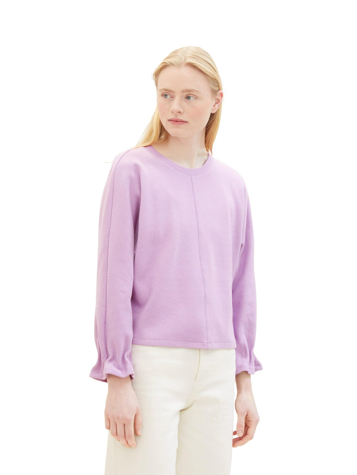 TOM TAILOR Denim Damen Sweatshirt M 12957 - Heather Purple, M 12957 - Heather Purple