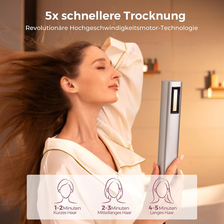 AirSwift X2 Ionen Föhn,110000 U/min,Hochgeschwindigkeits-Haartrockner, Hydro-Ionen-Technologie mit K