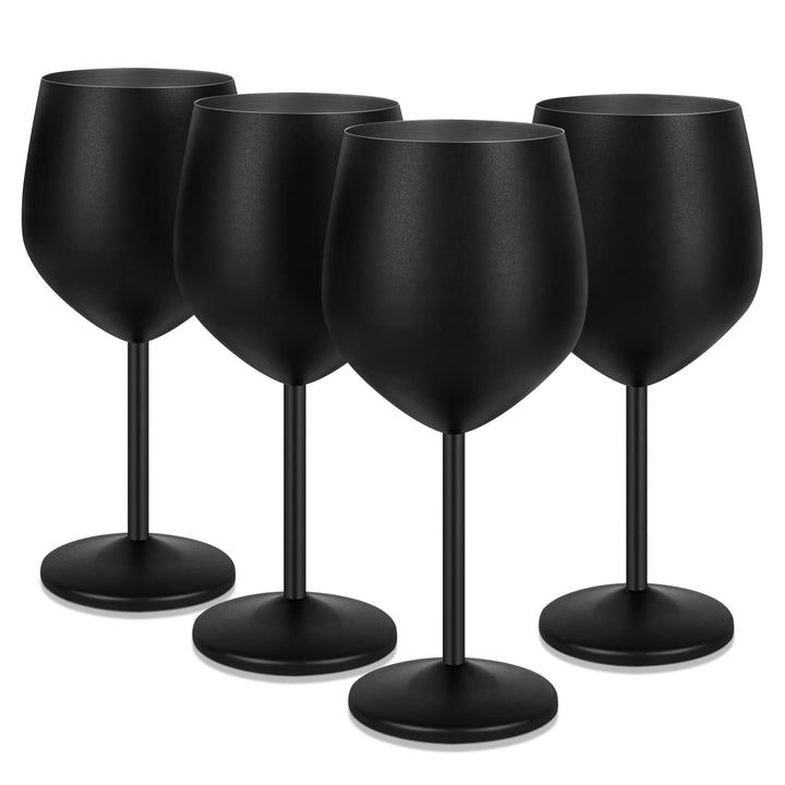 Livole Rotweingläser Set, 18Oz 550ml Weingläser aus Edelstahl, Champagner Gläser, Pokale Gross Bauch