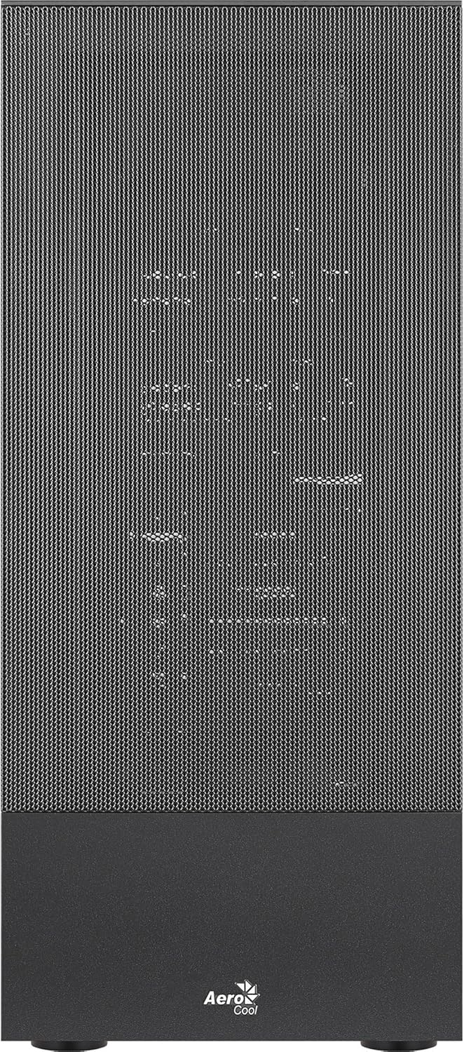 Aerocool CIPHERBKV1, PC ATX-Gehäuse, Vertikale GPU-Halterung, Front Mesh + Seitengitter, Schwarz Sch