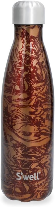 S'well Original Trinkflasche Burgundy Swirl 500ml Vakuumisolierte Trinkflasche hält Getränke kalt un