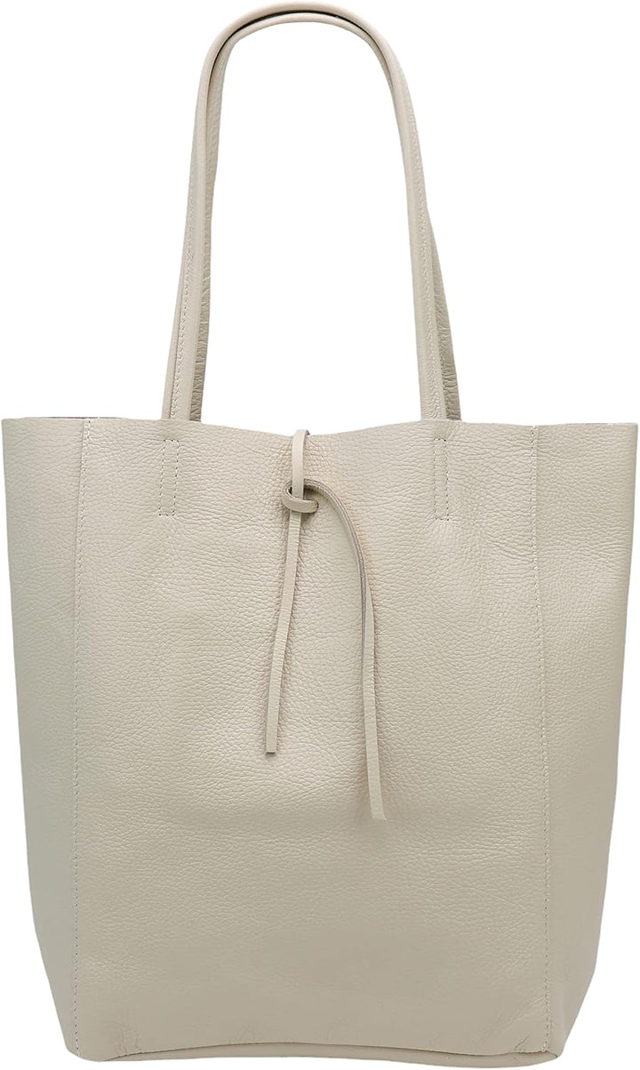 SH Leder ® Damen Echt Rindleder Shopper mit Innentasche in vielen Farben Schultertasche Henkeltasche