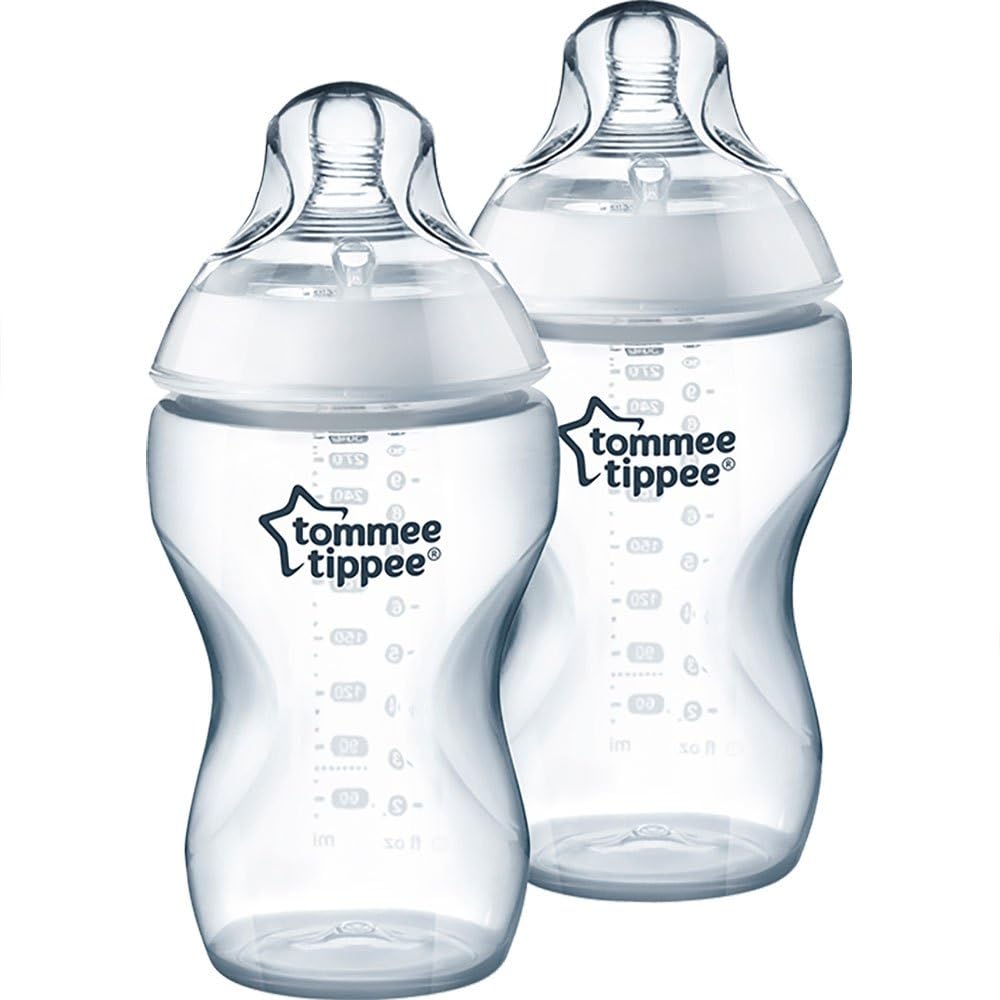 Tommee Tippee Closer to Nature Babyflaschen, Natürlich geformter Trinksauger mit Anti-Kolik-Ventil,