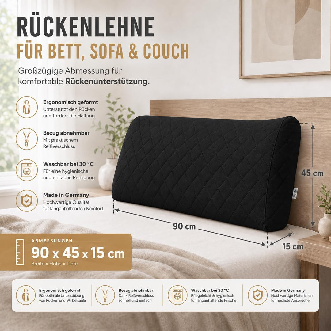 sabeatex® Rückenlehne für Bett, Sofakissen, Rückenkissen für Lounge-oder Palettenmöbel in 5 trendige