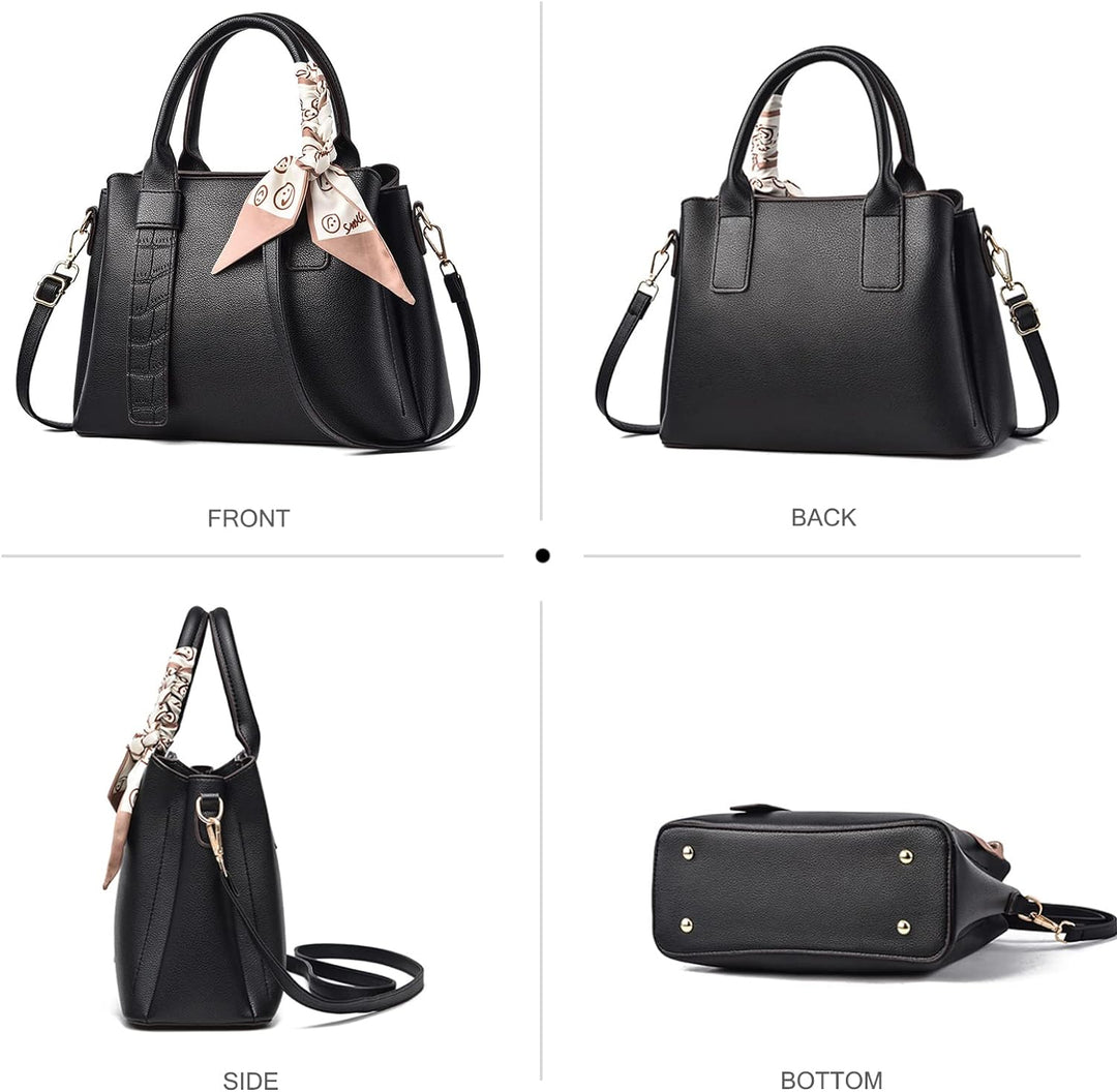 NICOLE & DORIS Damen Handtasche Modern Schultertaschen PU Leder Henkeltasche Elegante Frauen Umhänge
