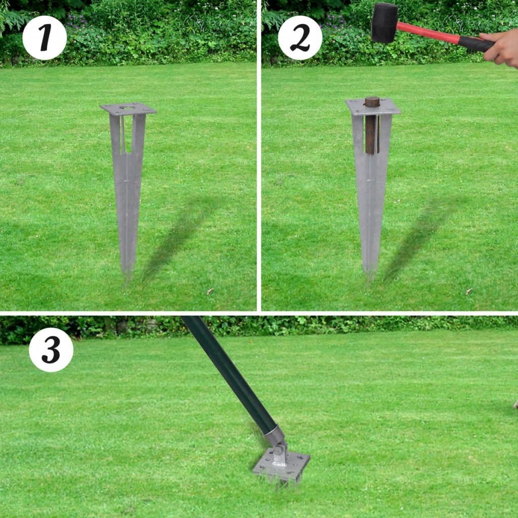 Tidyard Eurozaun-Set mit Erdnägeln, Gartenzaun Maschendraht, Stahl Grün, 25 Meter Länge, Höhe wählba
