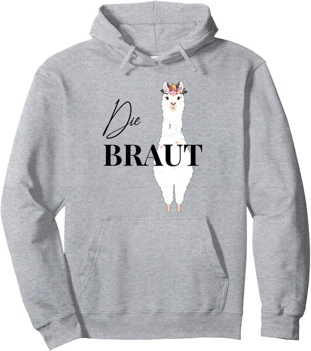 Braut Bride to be Lama Alpaka Alpaca Verlobung Braut JGA Pullover Hoodie