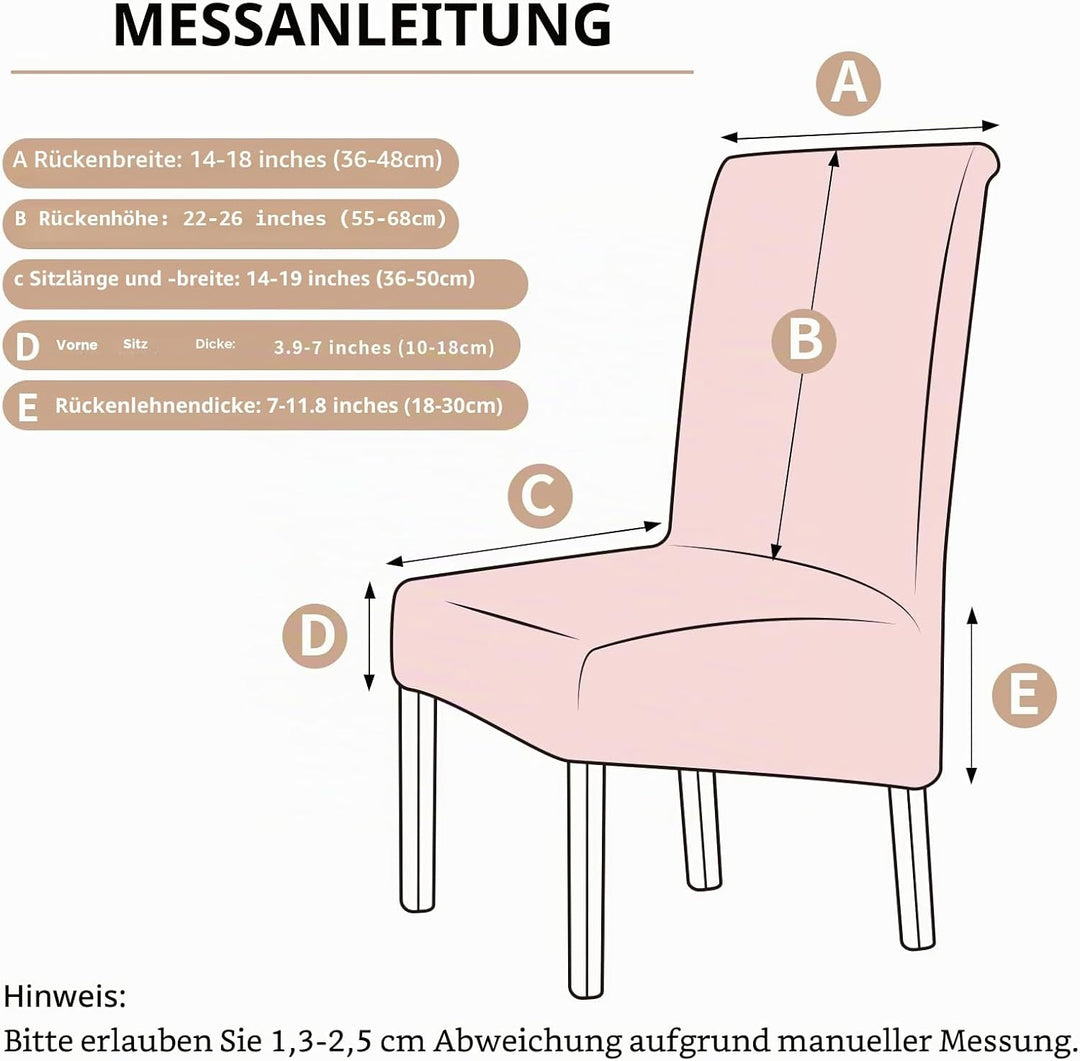 Lydevo Stuhlhussen XL 6er Set Stretch Stuhlhussen Schwingstühle XL für Esszimmerstühle Spandex Unive