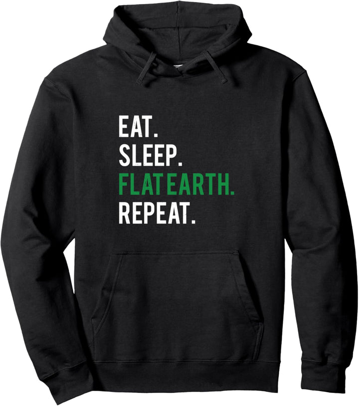 Iss-Schlaf-Flache-Erden-Retro-Wissenschaftsverschwörung Pullover Hoodie