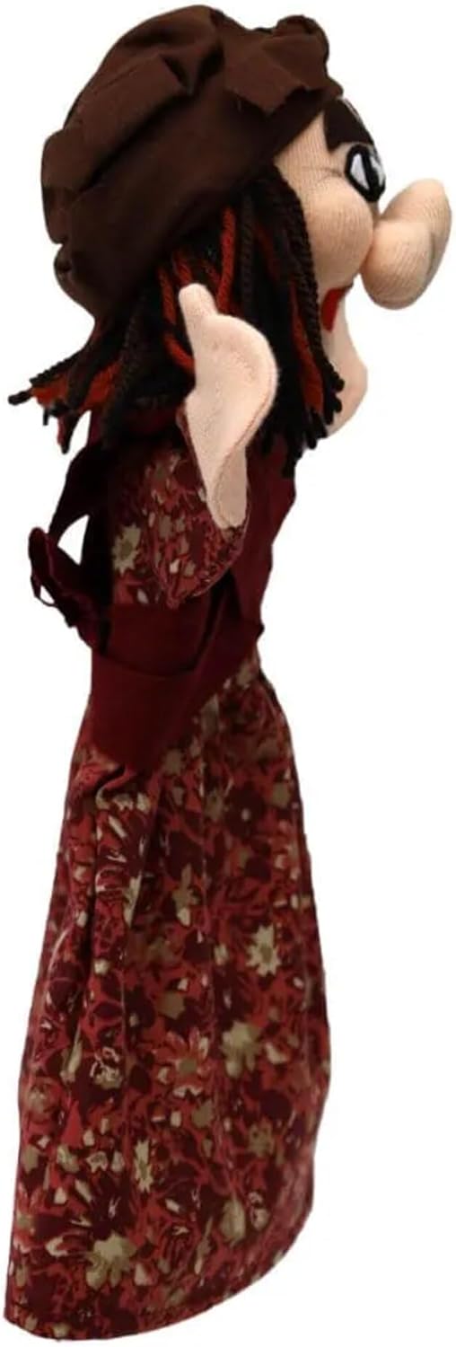 Märchenfigur Handpuppe Hexe 28 cm, Mehrfarbig, für Kasperletheater