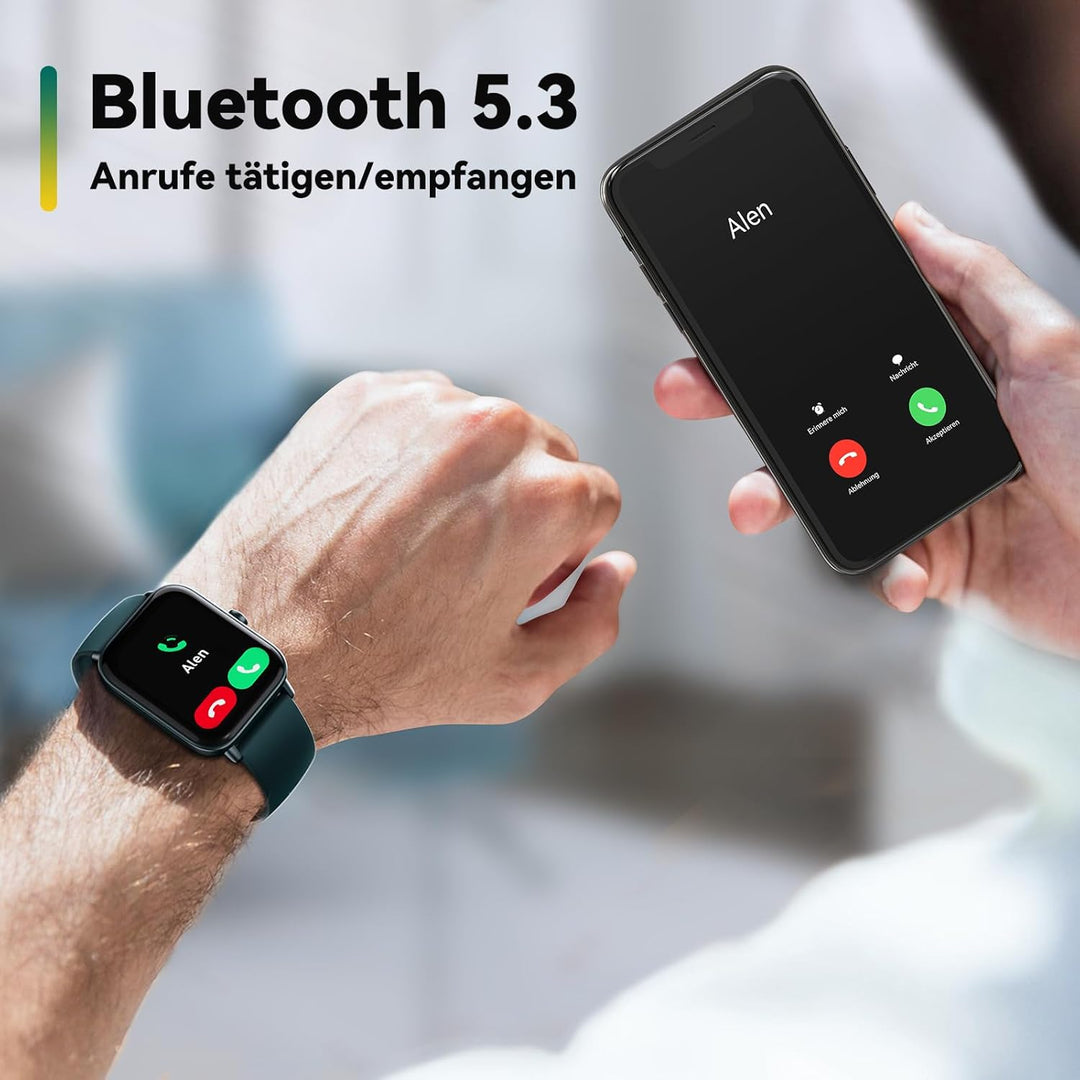 ENOMIR Smartwatch Damen Herren mit Telefonfunktion - Dunkelgrün 1,8" Dunkelgrün, 1,8" Dunkelgrün