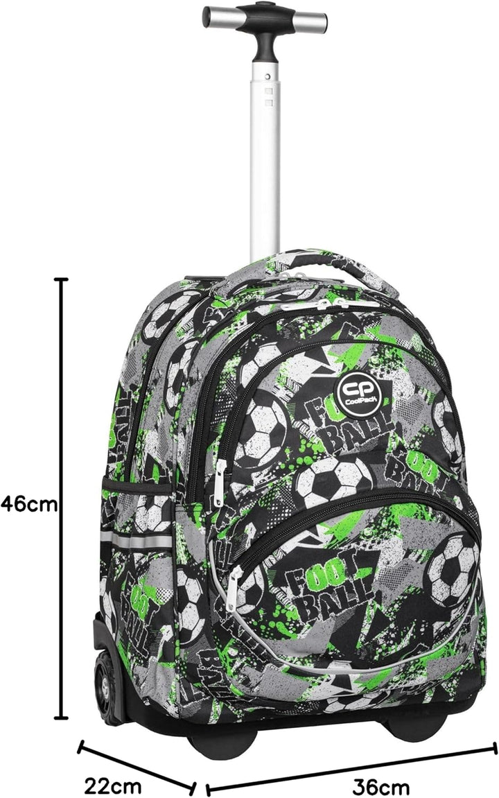 Coolpack F035674, Schulrucksack mit Rollen STARR LET`S GOL, Multicolor 46 x 36 x 22 cm Let`s Gol, 46