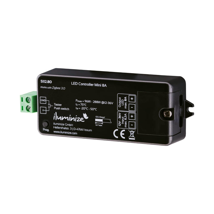 iluminize Zigbee 3.0 LED-Controller 1x 8A, 12V-36V, für weisse LEDs, Lightlink & Touchlink (1x 8A we