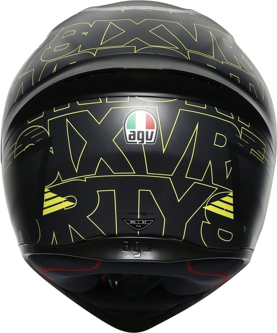 AGV Unisex-Adult K1 E2205 Top Motorrad Helm XS Schwarz, XS Schwarz