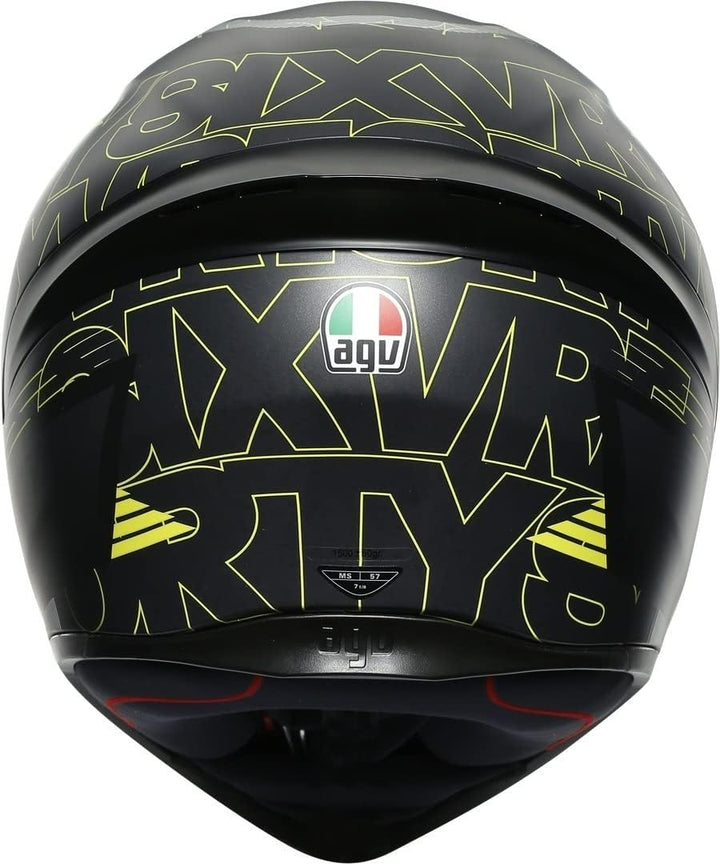 AGV Unisex-Adult K1 E2205 Top Motorrad Helm XS Schwarz, XS Schwarz