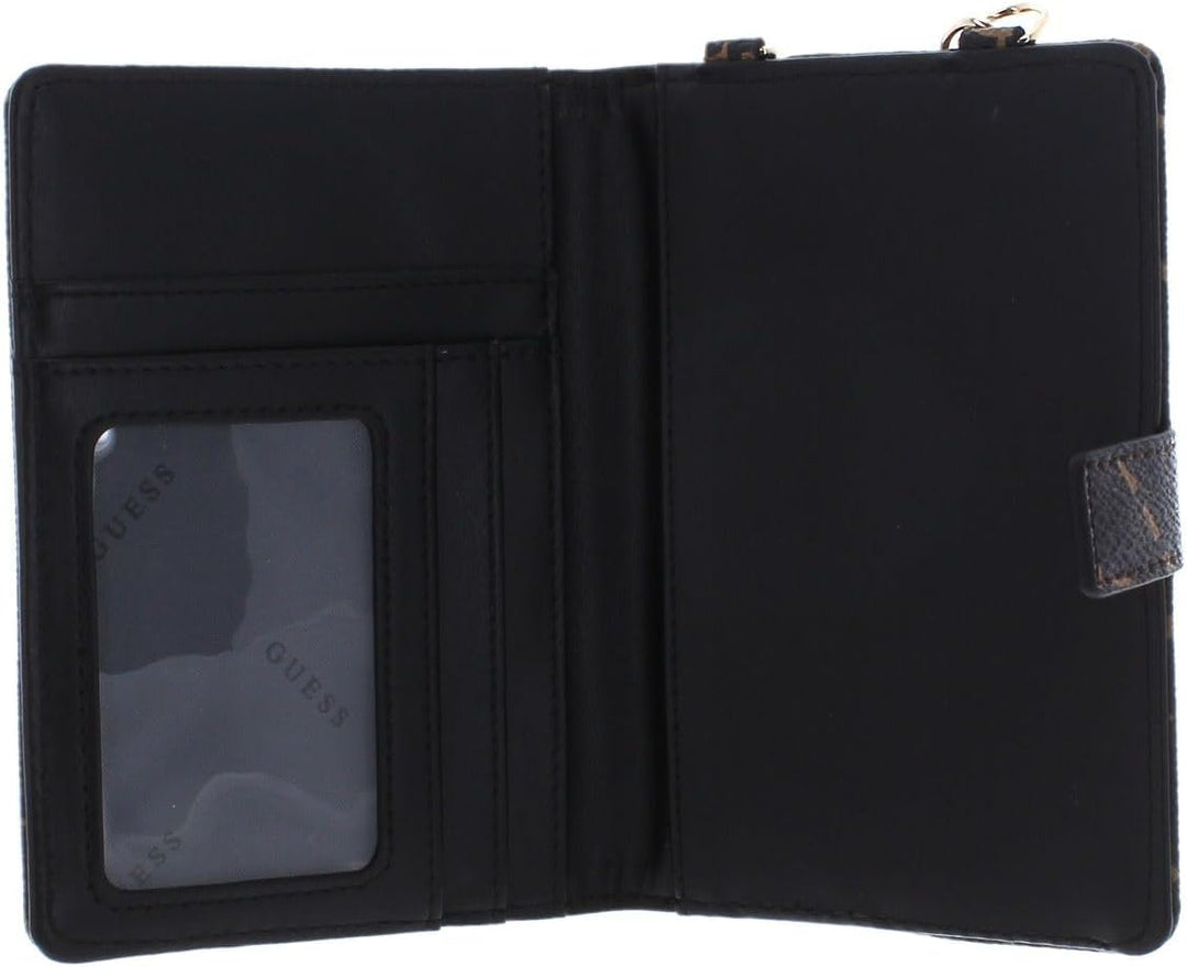 GUESS Berta Passport Case Brown Logo