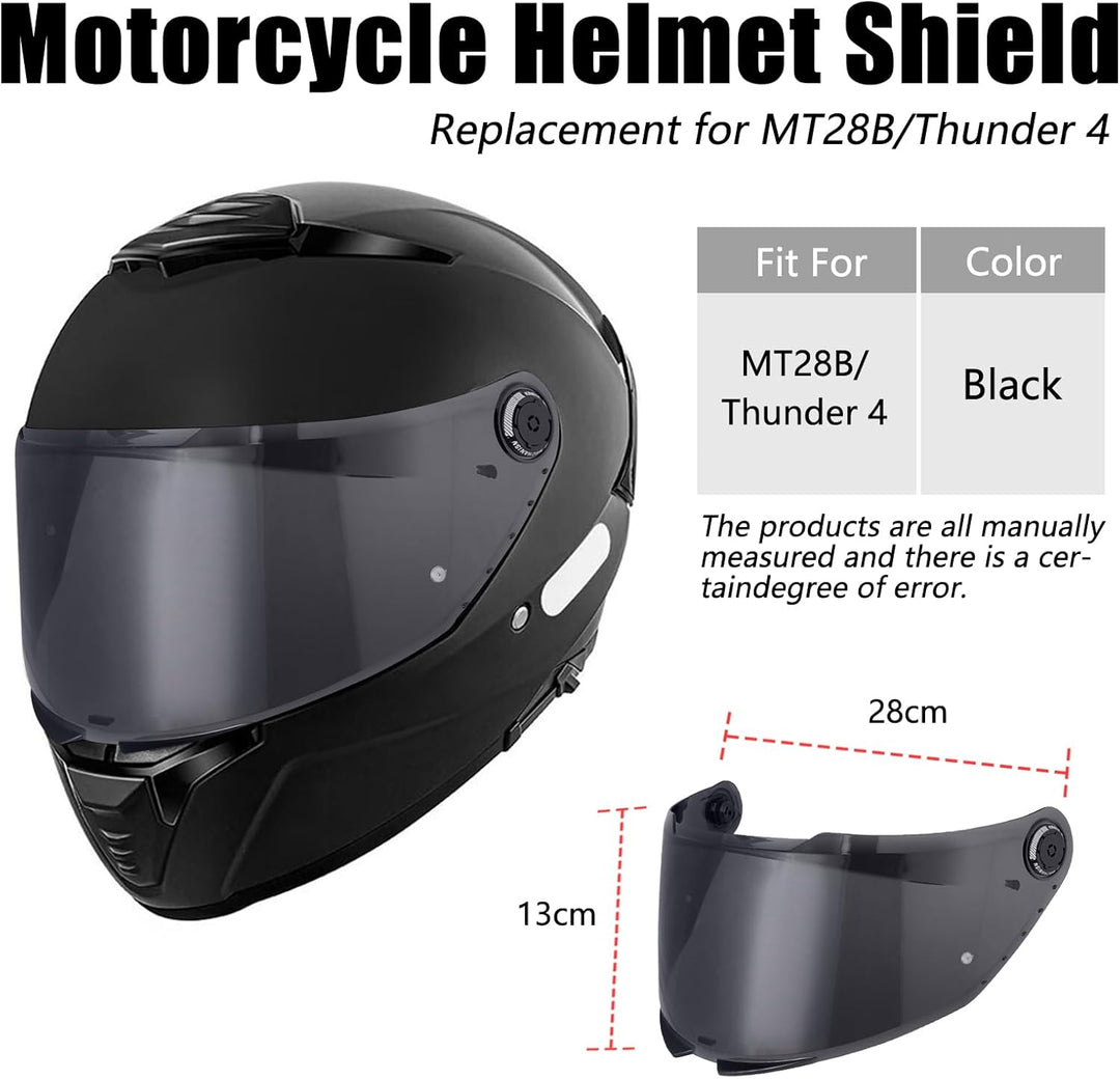 Helmvisier für MT 28B/Thunder 4SV, Motorradhelm Visier,Helmvisier Motorrad Windschutz Helm Objektiv