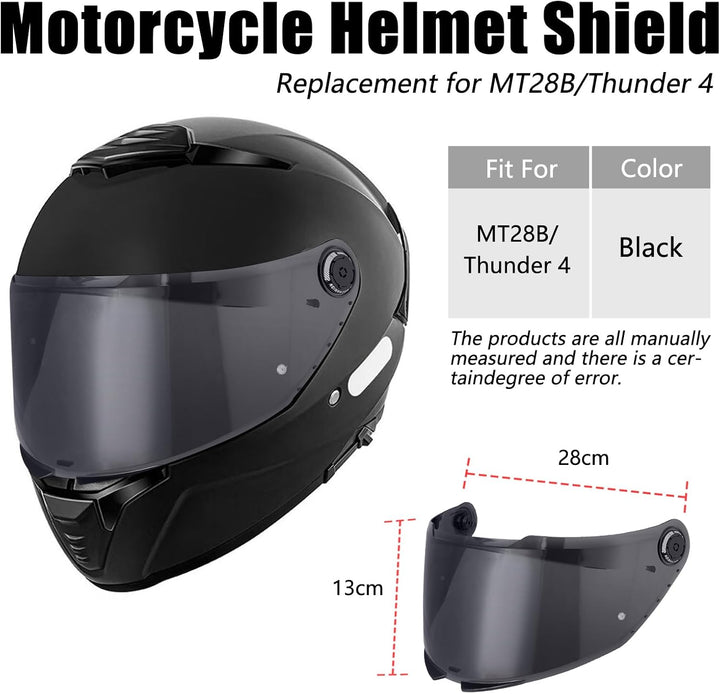 Helmvisier für MT 28B/Thunder 4SV, Motorradhelm Visier,Helmvisier Motorrad Windschutz Helm Objektiv
