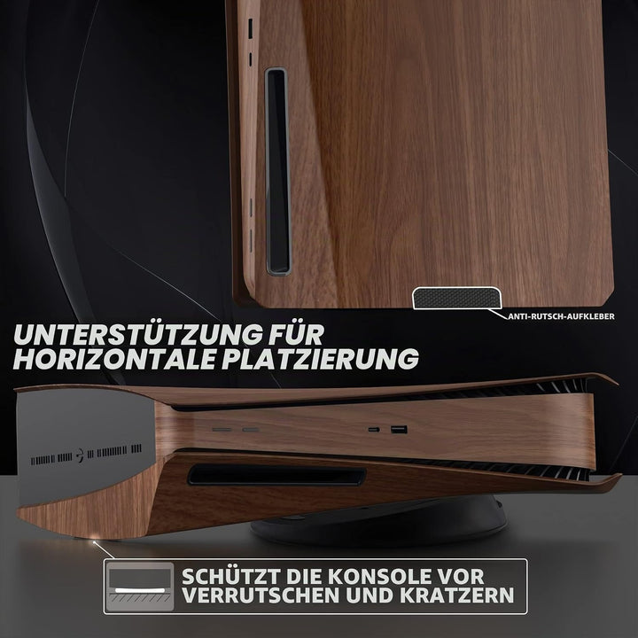 eXtremeRate Re-Design eXcover Shell für ps5 Konsole Disc Edition, Intergriert Abdeckung Front/Rückpl