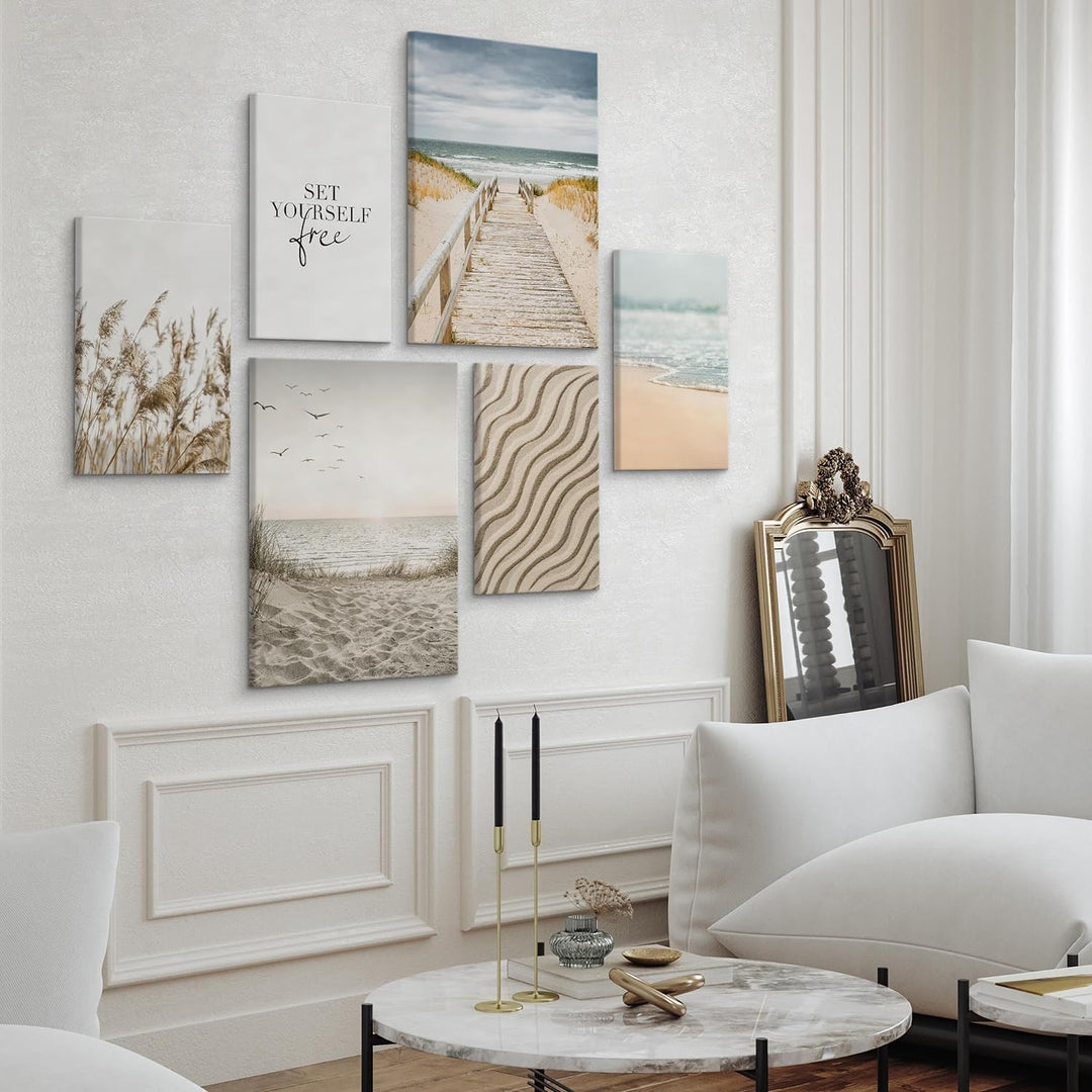 Muralo - Wandbilder Set - Leinwand Bilder Set Aufhängefertig - Bilder für Wohnzimmer Schlafzimmer -