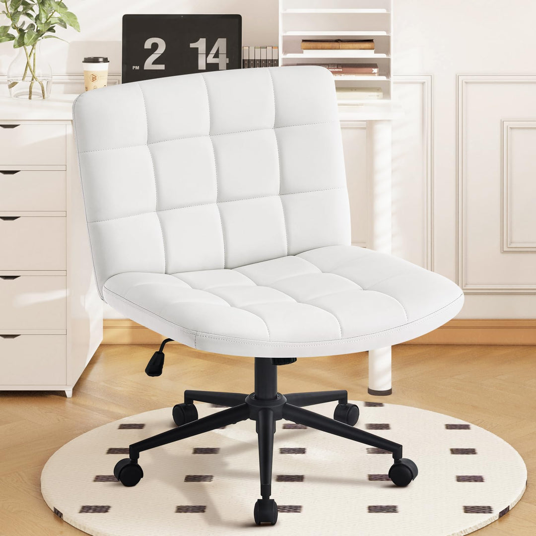 Hellove Bürostuhl Schreibtischstuhl mit breiter Sitzfläche, Ergonomischer Schneidersitz Stuhl ohne A