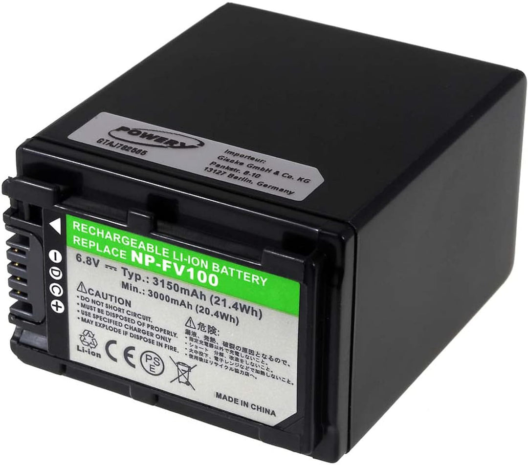 Akku für Sony HDR-CX550, 7,4V, Li-Ion
