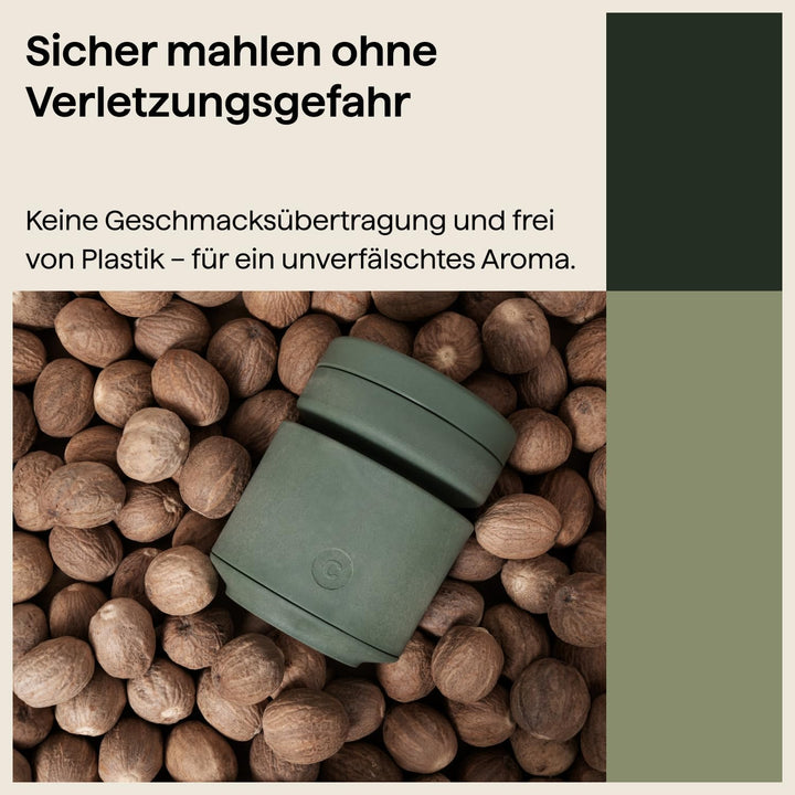 Crushgrind Billund Muskatmühle | Muskatnuss Mühle für Muskatnüsse | Gewürzmühle aus hochwertigen, na
