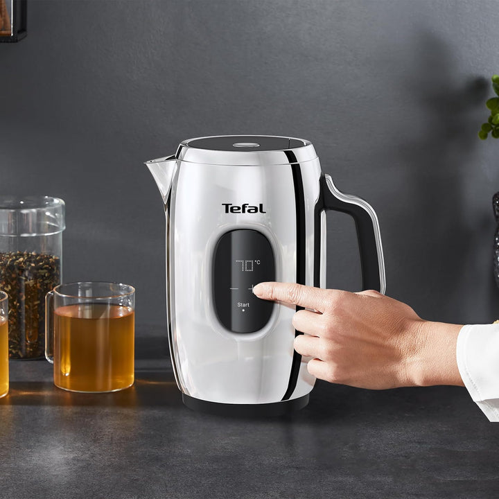 Tefal KI883D Majestuo Wasserkocher | intuitives Bedienpanel | 9 Temperaturen | doppellagiges Design