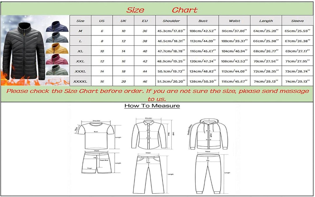 Celucke Steppjacke Leicht Daunenjacke Herren Wasserdicht Oversize Winterjacke Stehkragen Übergangsja