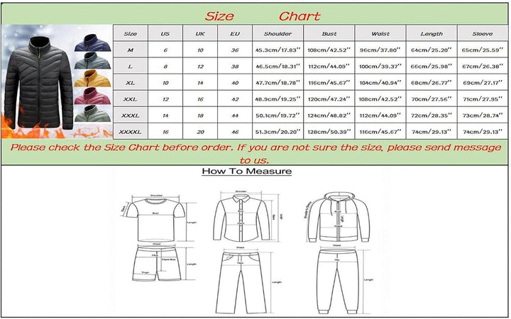 Celucke Steppjacke Leicht Daunenjacke Herren Wasserdicht Oversize Winterjacke Stehkragen Übergangsja