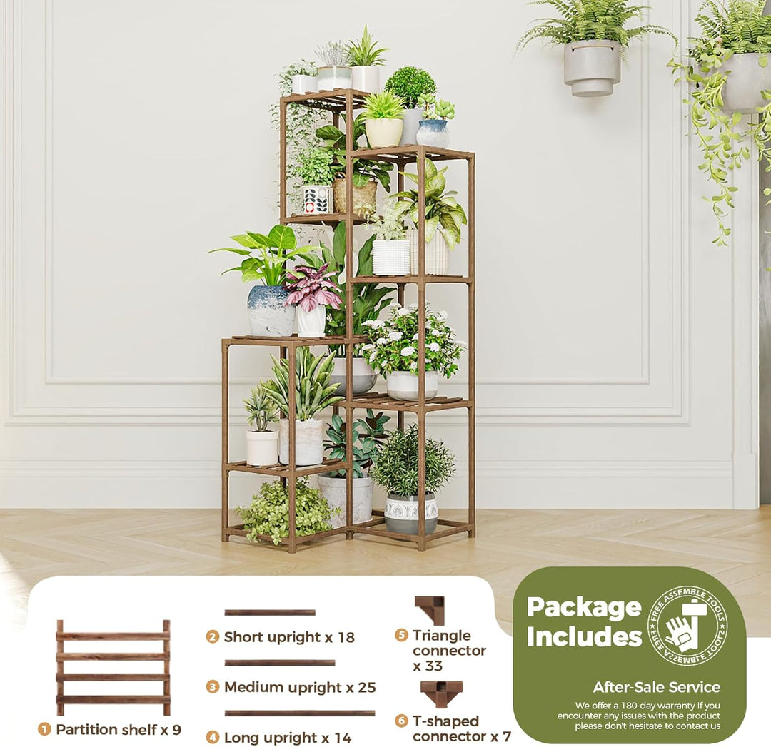 Bamworld Hoher Pflanzenständer Indoor Outdoor Ecke Grosses Regal Pflanzenregale Pflanzenhalter für W