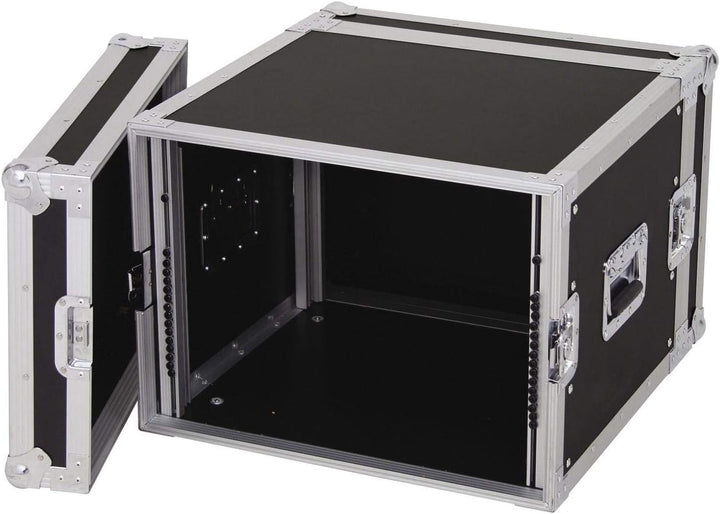 ROADINGER Verstärkerrack PR-2, 8HE, 47cm tief | Flightcase für 483-mm-Geräte (19") | 9 mm mehrschich