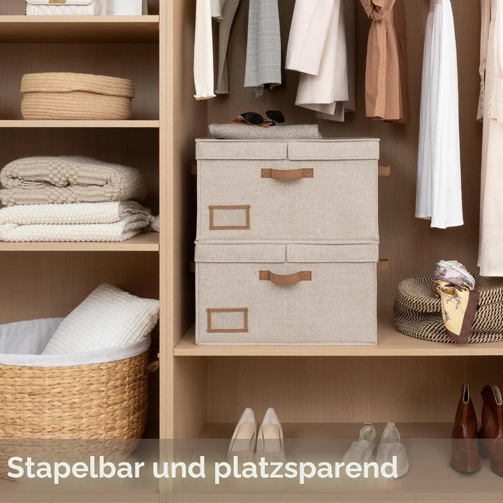 StorageWorks Grosse Kleidung-Aufbewahrungsboxen, Stoffboxen mit Trennwand, Körbe für Kleidung, Wäsch
