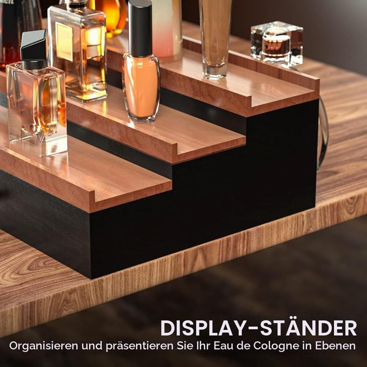 3 Tier Display Ständer, Parfüm Organizer, Abgestuftes Parfümständer Aufbewahrungsbox mit Versteckter