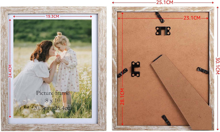 EYMPEU Bilderrahmen 20x25 CM 6er-Set, geeignet für 20x25 Bilder mit Passepartout oder 23x28 ohne Pas