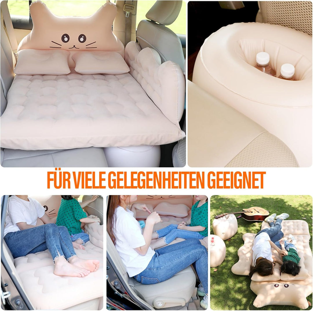 Ergocar Auto Luftmatratze Glückliche Katze Aufblasbare Matratze mit Pumpe Air Bett Camping Auto Kiss